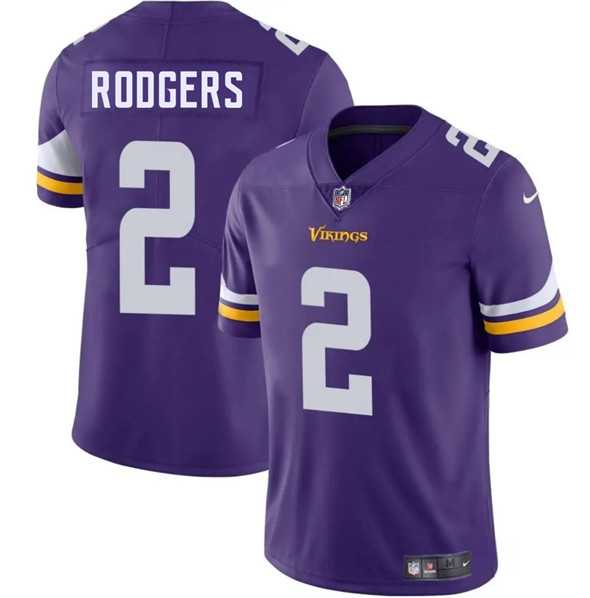 Men & Women & Youth Minnesota Vikings #2 Isaiah Rodgers Purple 2025 Vapor Limited Stitched Jersey